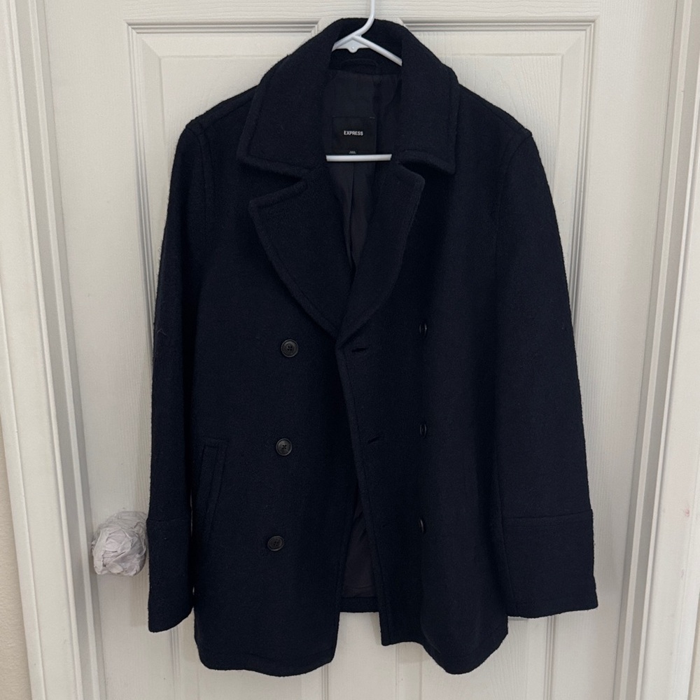 Express Men's Dark Peacoat